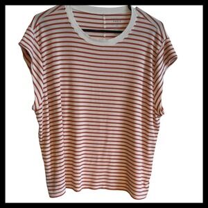 American Eagle Outfitters Short Sleeve T-Shirt Orange White XL